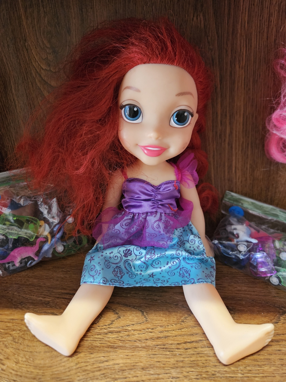 Disney Ariel Princess Fashion Doll with Blue and Purple Dress - Kids Toys